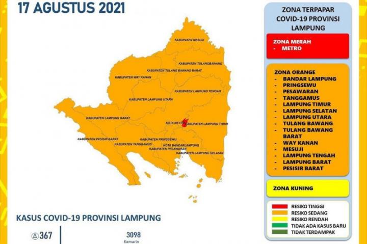 Akhirnya 93 Persen, Wilayah Lampung Bebas Dari Zona Merah Covid-19